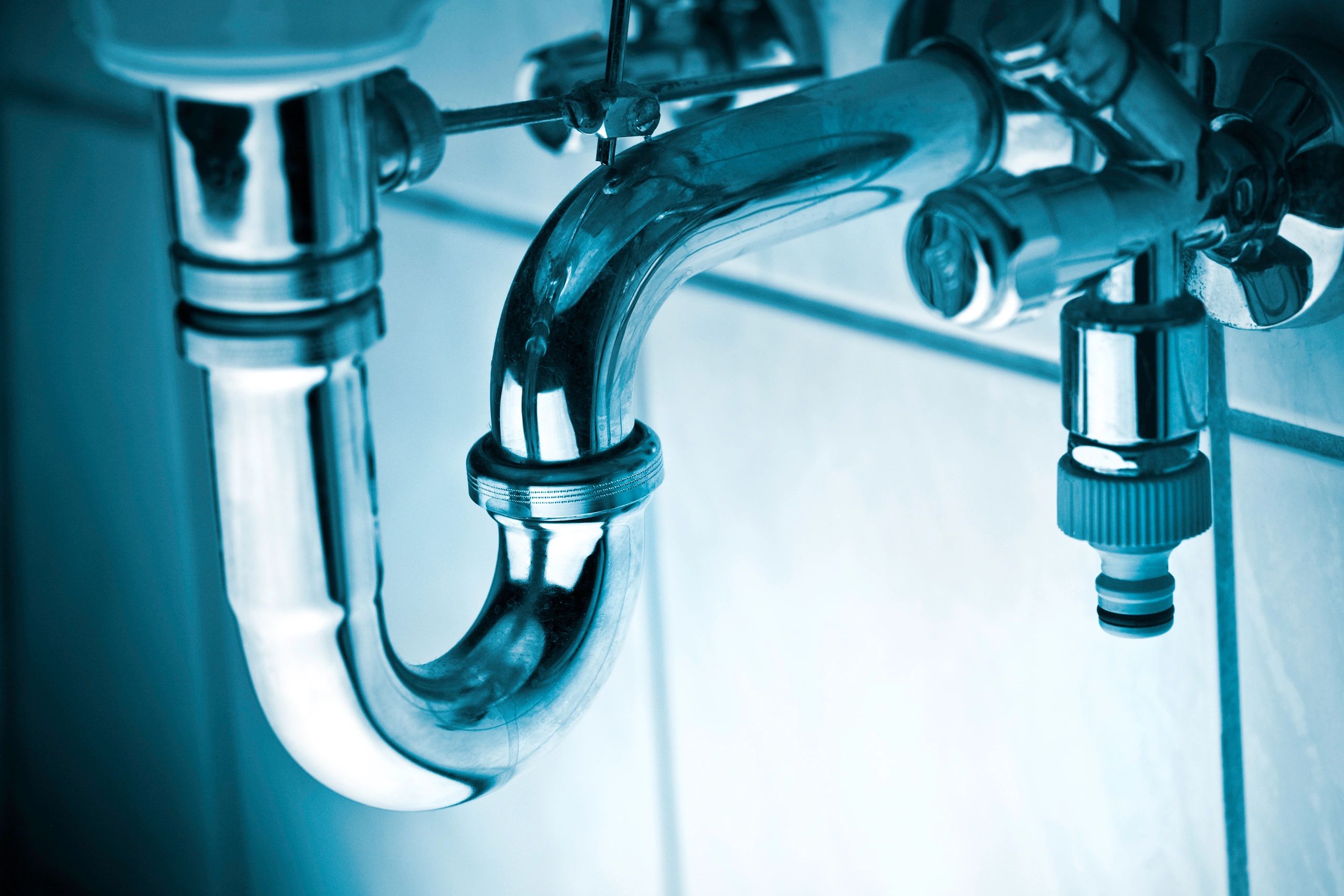 Drain pipe under a wash basin