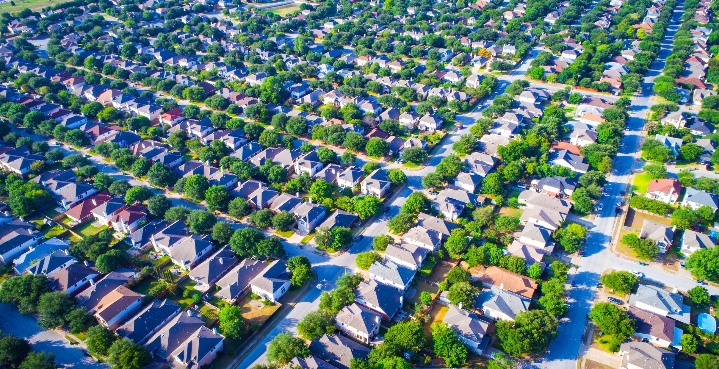 Neighborhood homes in Texas